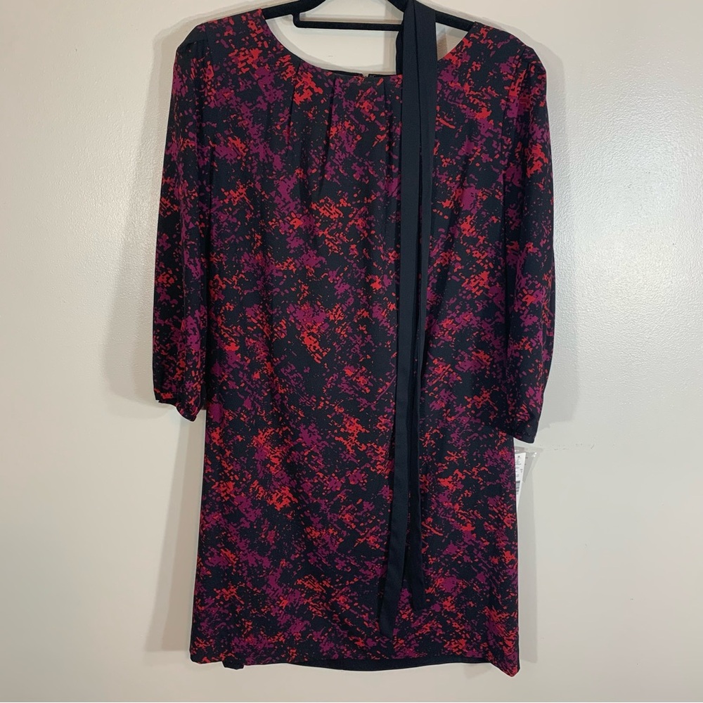 Antonio Melani Floral/Elegant/Shift Dress, Size 14,with sash belt,Black Mulberry